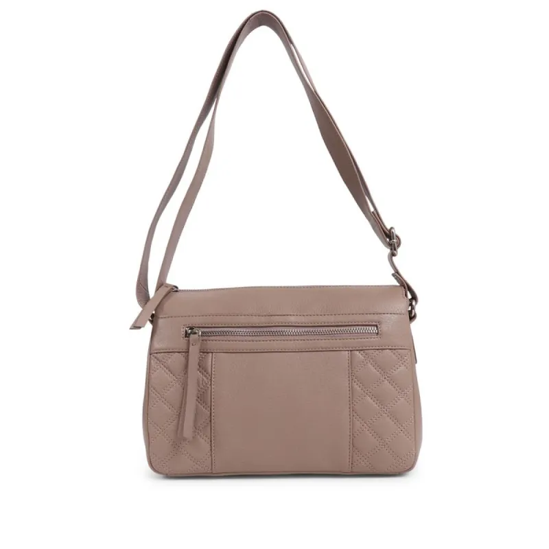 Leather Zip-Close Shoulder Bag - JEWN39003 / 325 229 sold by Shoe-Shop