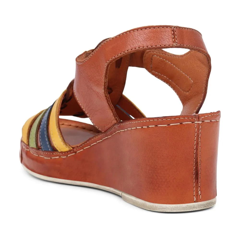 Colourful Leather Wedge Sandals - KARY39005 / 325 398 sold by Shoe-Shop product image thumbnail 4
