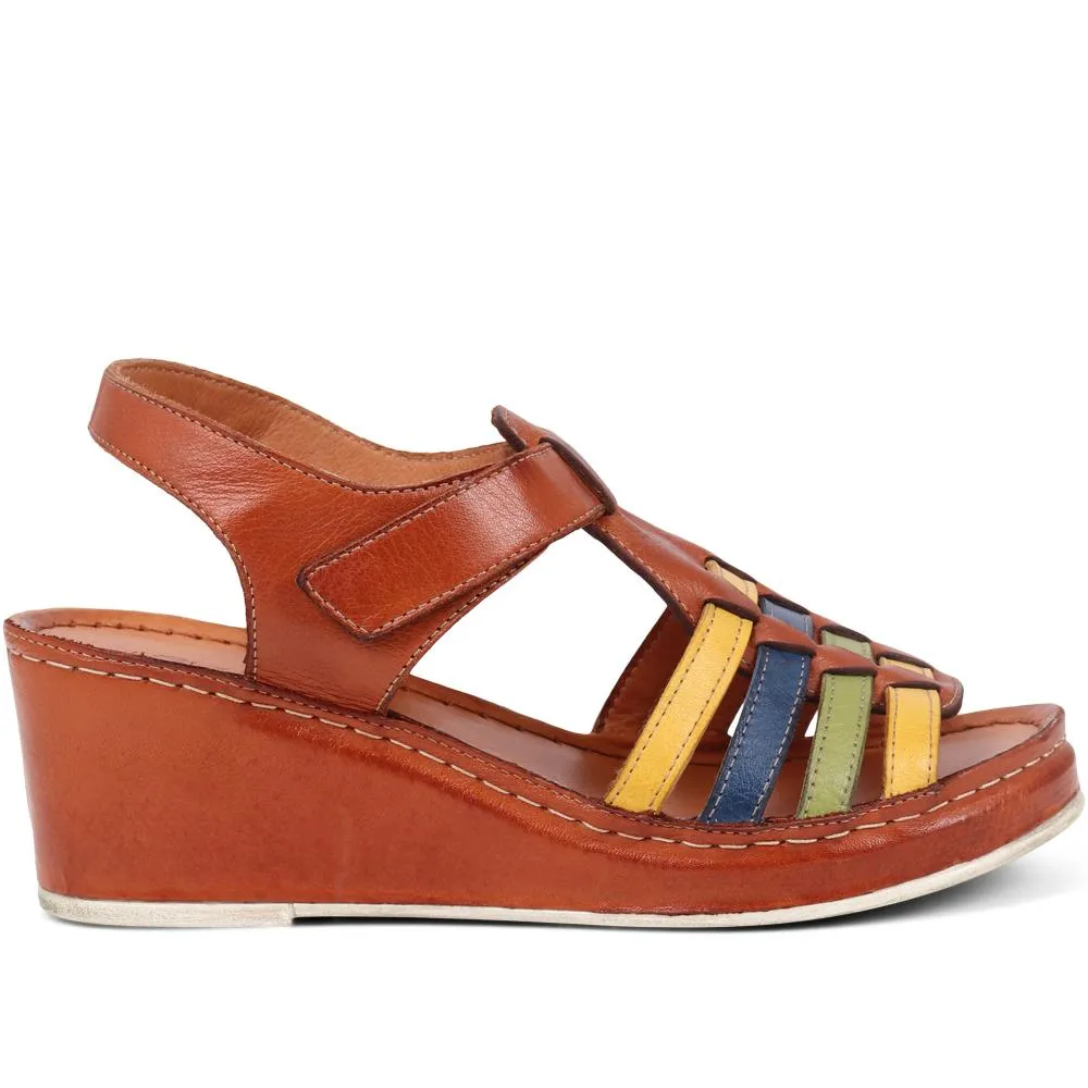 Colourful Leather Wedge Sandals - KARY39005 / 325 398 sold by Shoe-Shop product image thumbnail 3