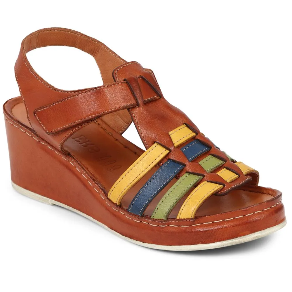 Colourful Leather Wedge Sandals - KARY39005 / 325 398 sold by Shoe-Shop product image thumbnail 2