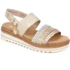 Metallic Double Strap Sandals - DRS39509 / 325 413 sold by Shoe-Shop
