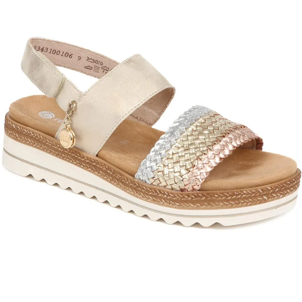 Metallic Double Strap Sandals - DRS39509 / 325 413 sold by Shoe-Shop product image thumbnail 2