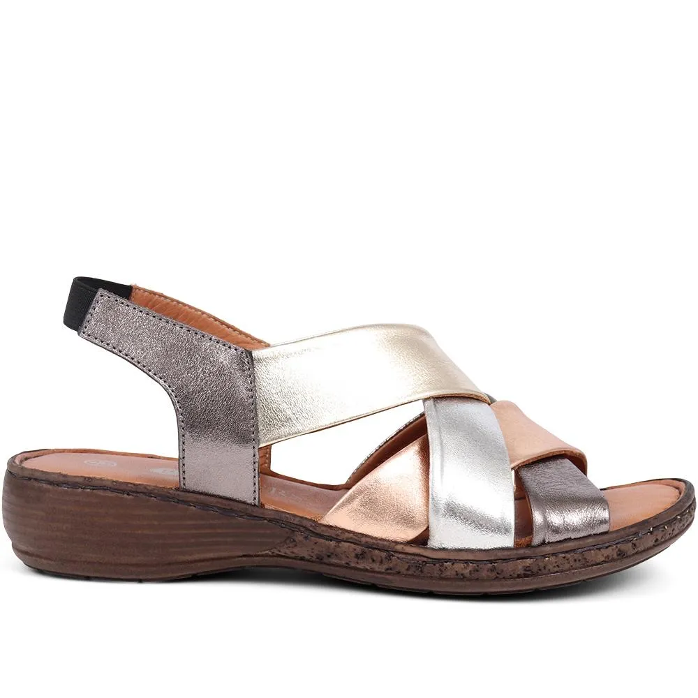 Leather Cross-Strap Sandals - LUCK39001 / 325 519 sold by Shoe-Shop product image thumbnail 4