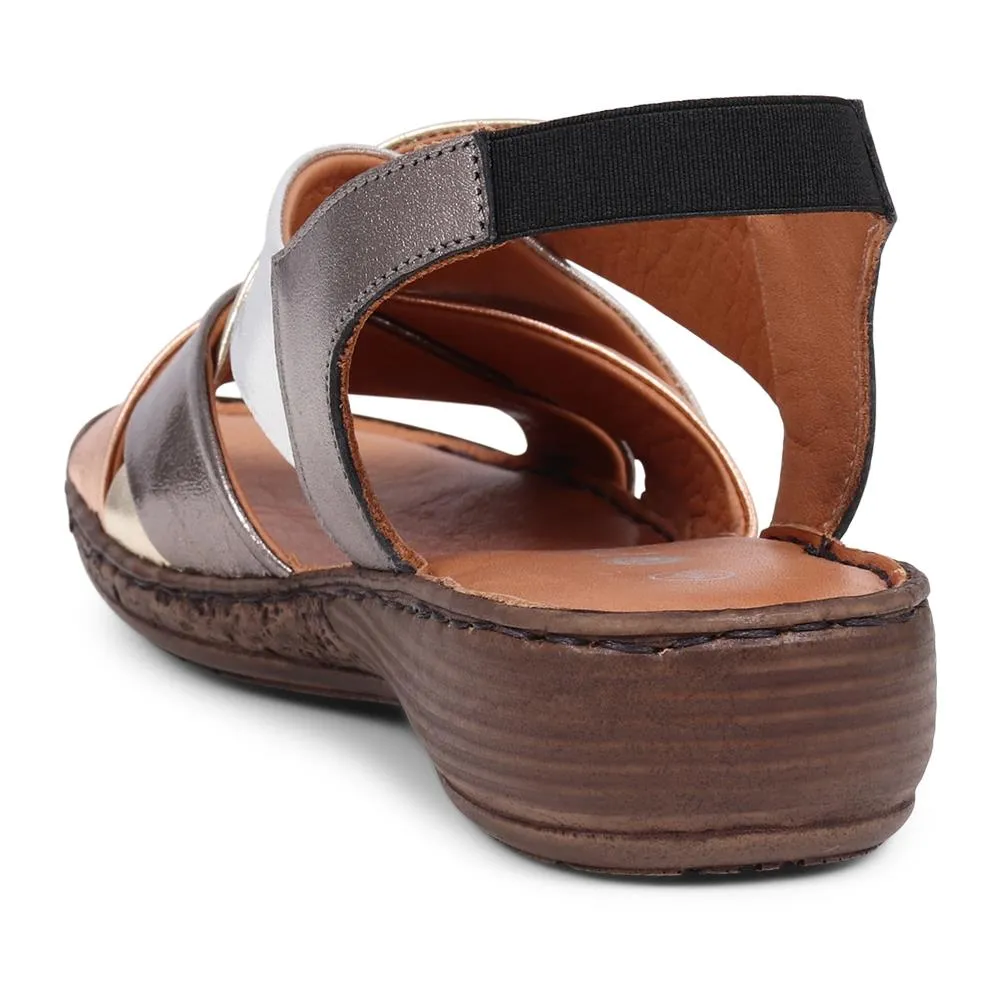 Leather Cross-Strap Sandals - LUCK39001 / 325 519 sold by Shoe-Shop product image thumbnail 5