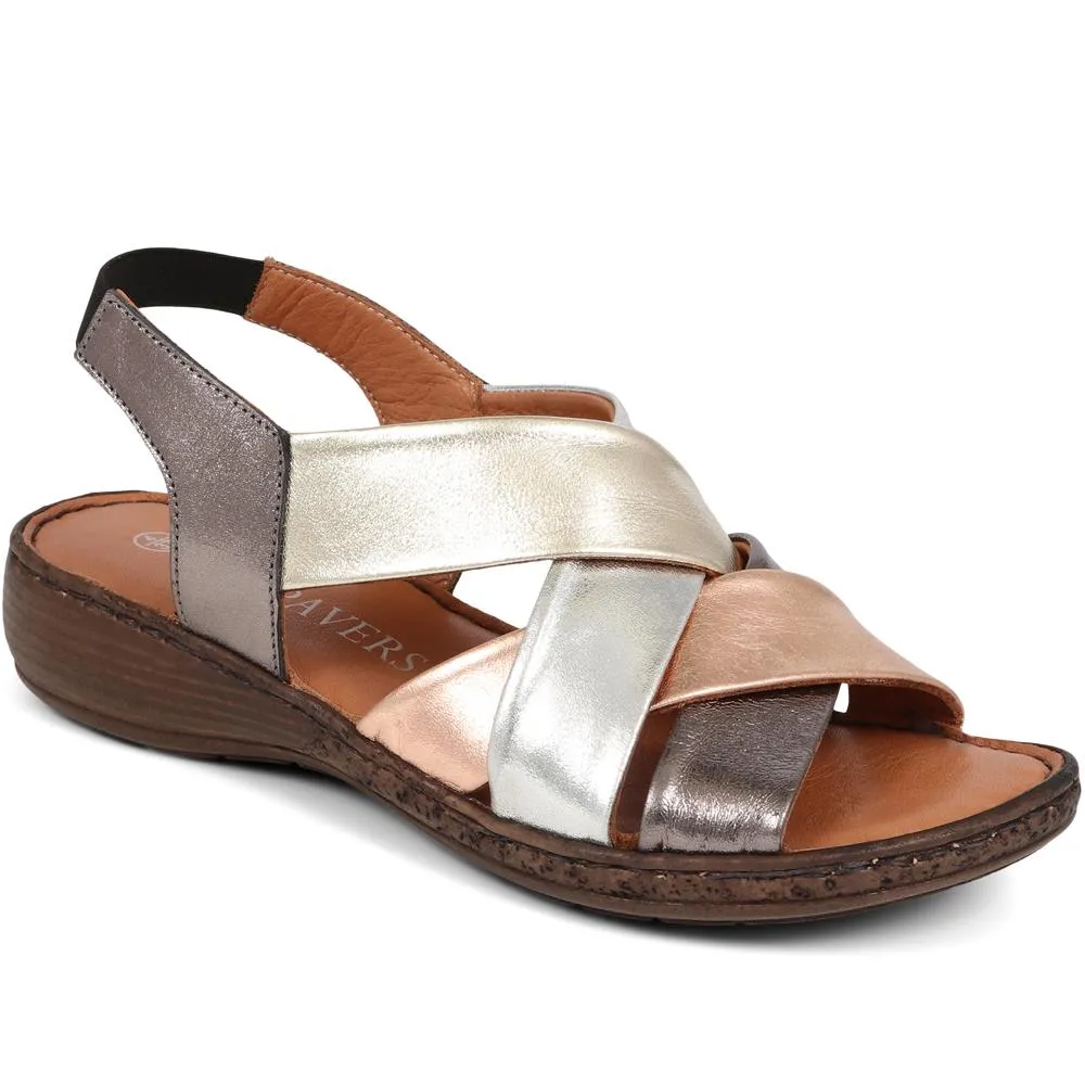 Leather Cross-Strap Sandals - LUCK39001 / 325 519 sold by Shoe-Shop