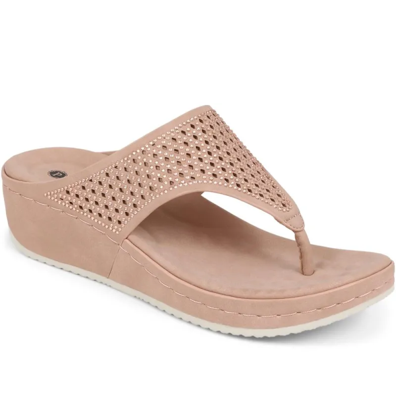 Wedge Toe Post Sandals - BAIZH39085 / 325 560 sold by Shoe-Shop
