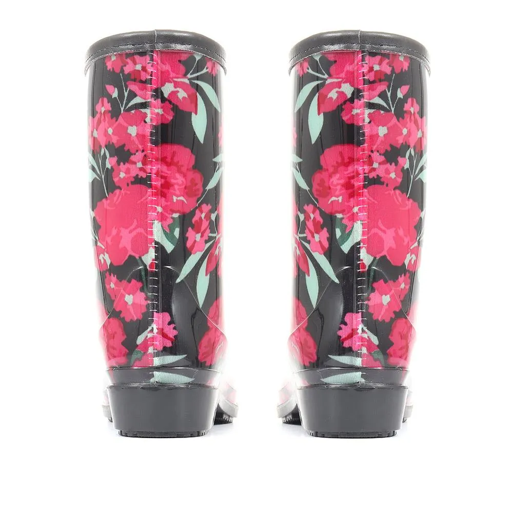 Floral Print Wellie Ankle Boot - FEI30008 / 316 230 sold by Shoe-Shop product image thumbnail 4