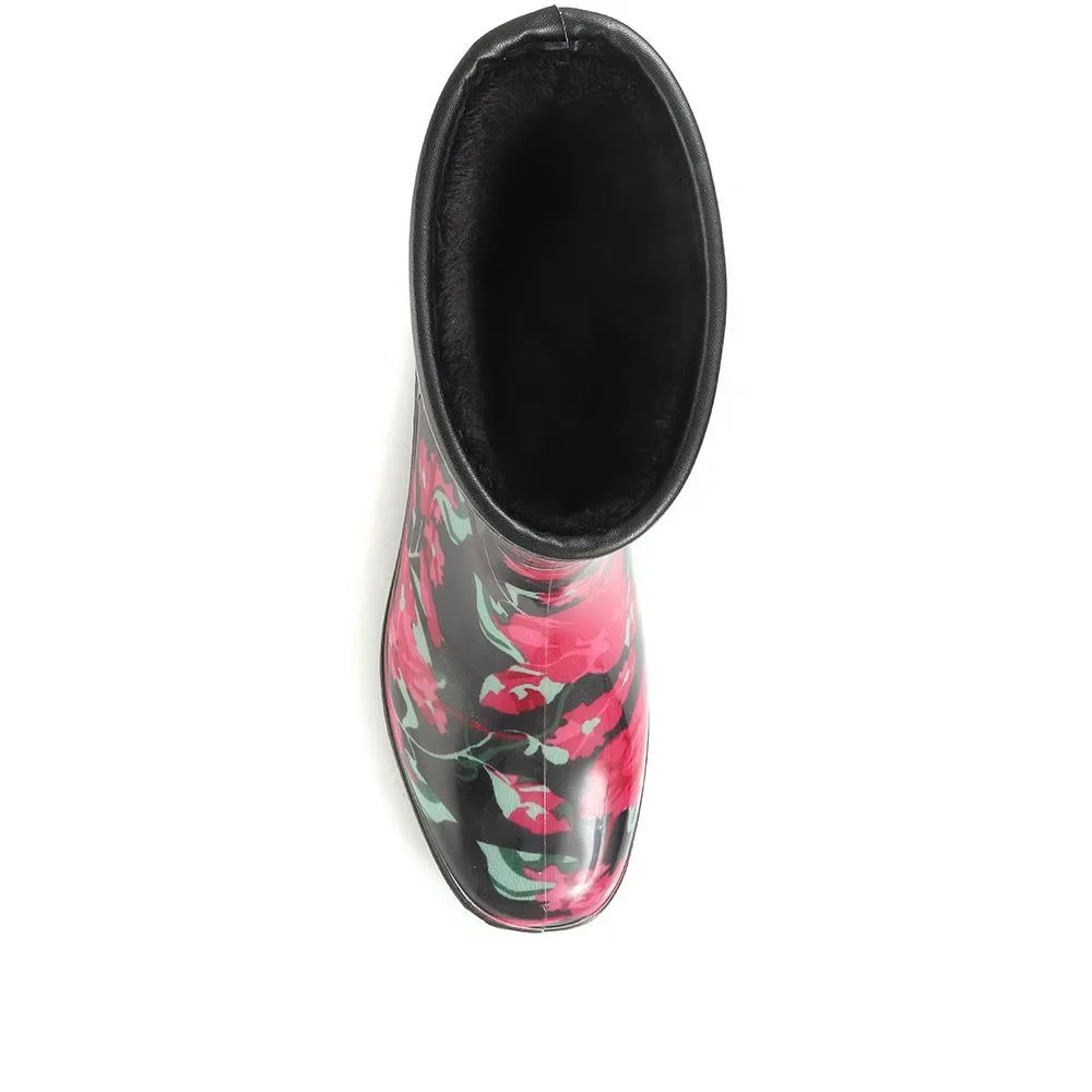 Floral Print Wellie Ankle Boot - FEI30008 / 316 230 sold by Shoe-Shop product image thumbnail 5