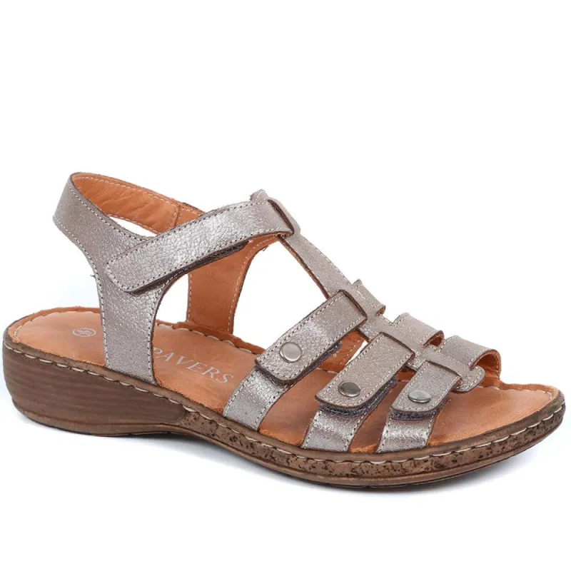 Leather T-Bar Sandals - LUCK33015 / 320 059 sold by Shoe-Shop
