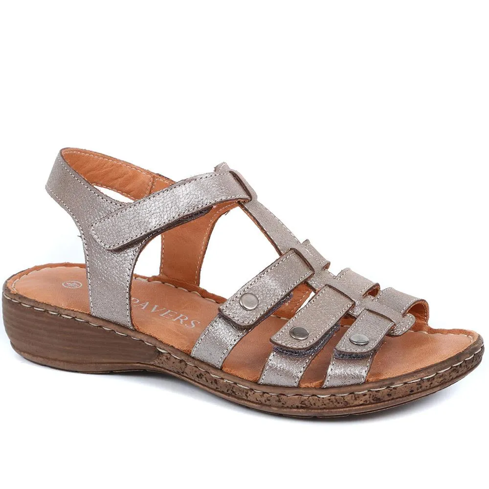 Leather T-Bar Sandals - LUCK33015 / 320 059 sold by Shoe-Shop