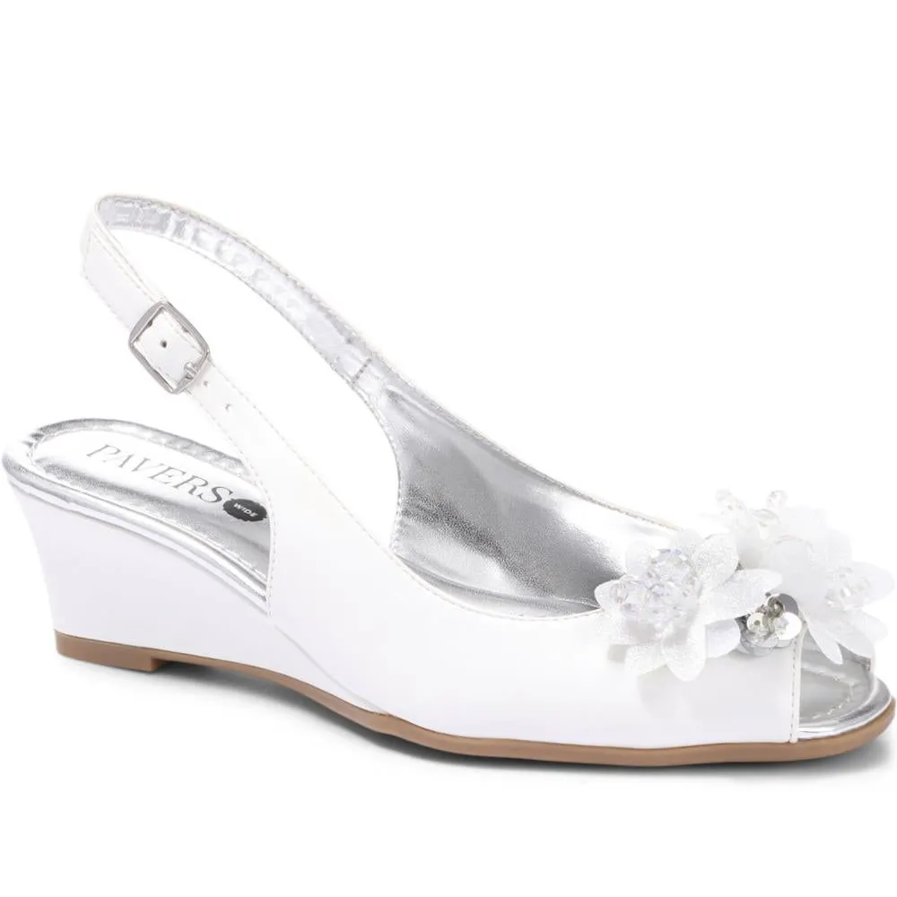 Slingback Peep-Toe Wedge Heels - HUANG35009 / 322 265 sold by Shoe-Shop product image thumbnail 2