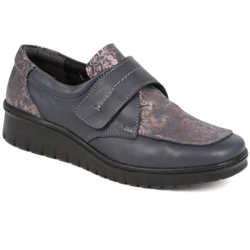 Touch-fasten Floral Monk Shoes - HAK40021 / 326 620 sold by Shoe-Shop