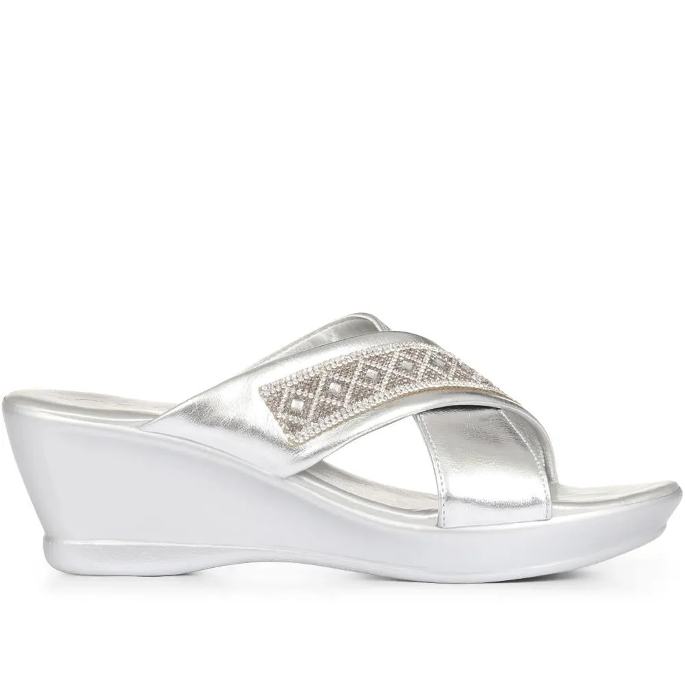 Wide Fit Wedge Mule Sandals - KIKKA29004 / 314 197 sold by Shoe-Shop product image thumbnail 3