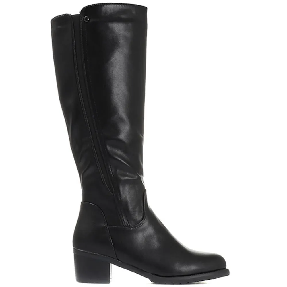 Knee High Boot with Stretch Calf Fit - WLIG30002 / 316 512 sold by Shoe-Shop product image thumbnail 3
