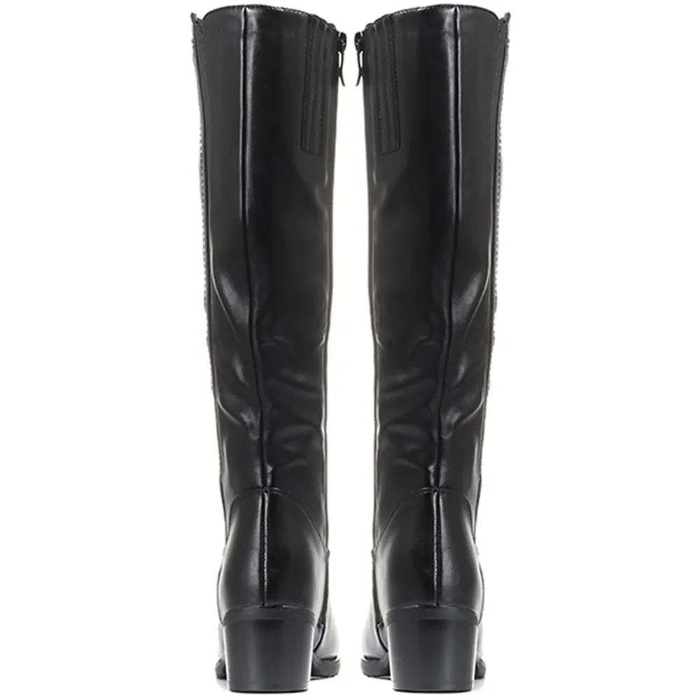 Knee High Boot with Stretch Calf Fit - WLIG30002 / 316 512 sold by Shoe-Shop product image thumbnail 4