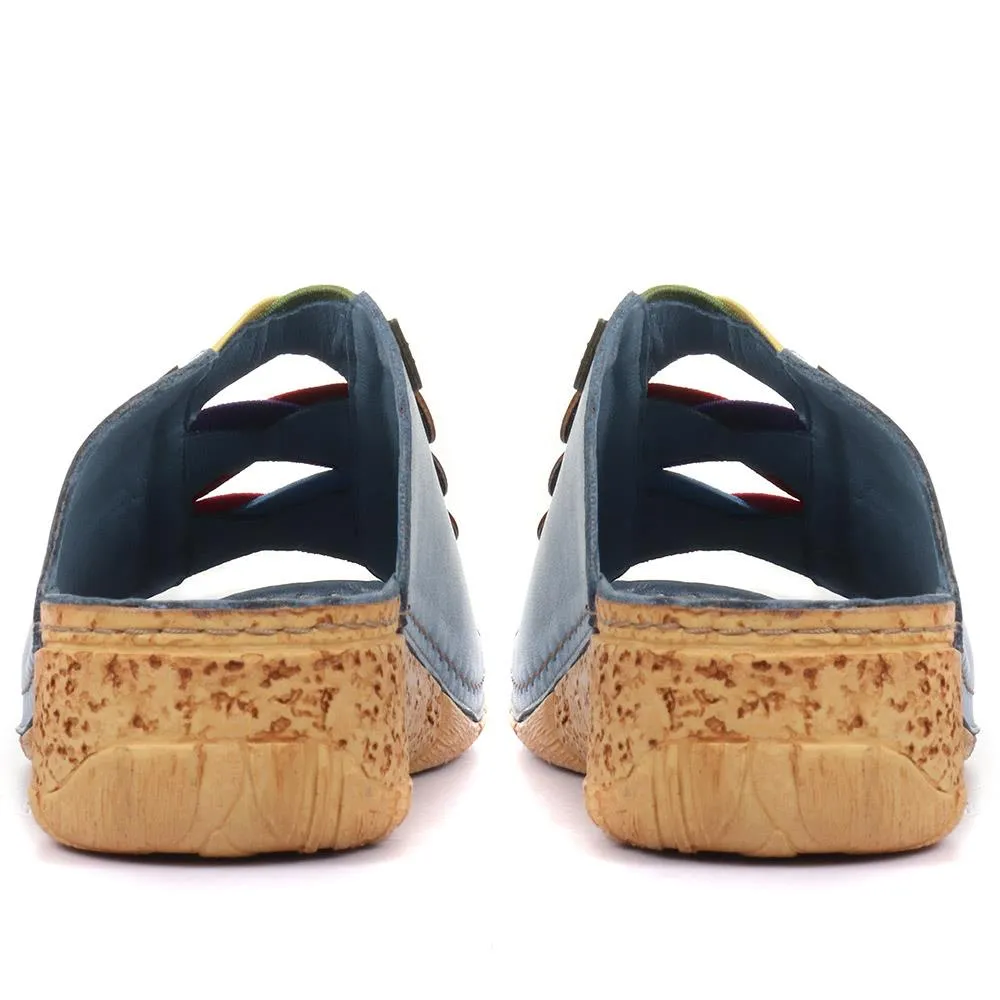 Leather Mule Wedge Sandals - KARY33005 / 320 022 sold by Shoe-Shop product image thumbnail 4