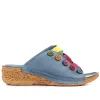 Leather Mule Wedge Sandals - KARY33005 / 320 022 sold by Shoe-Shop