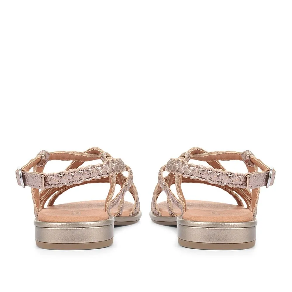 Woven Leather Gladiator Sandals - CAPRI33508 / 320 987 sold by Shoe-Shop product image thumbnail 4
