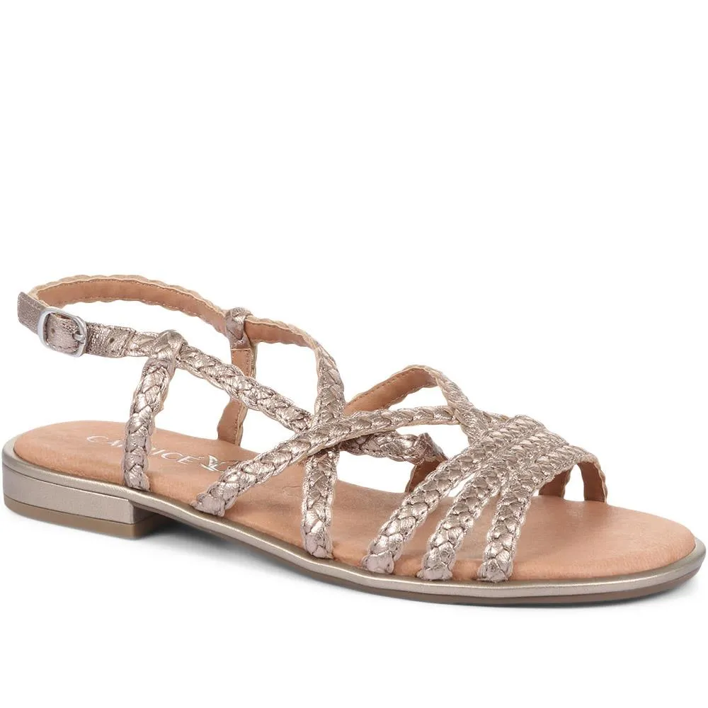 Woven Leather Gladiator Sandals - CAPRI33508 / 320 987 sold by Shoe-Shop product image thumbnail 2