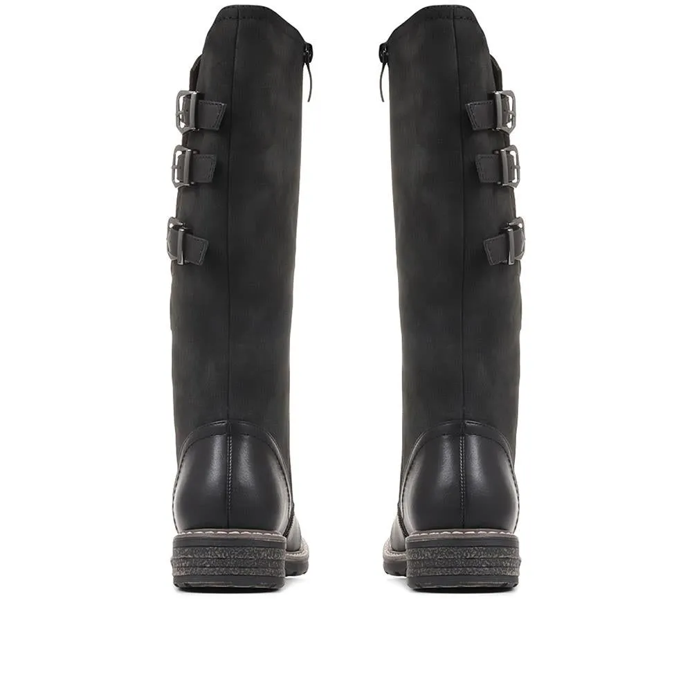 Flat Knee High Boots - WOIL36025 / 322 775 sold by Shoe-Shop product image thumbnail 3