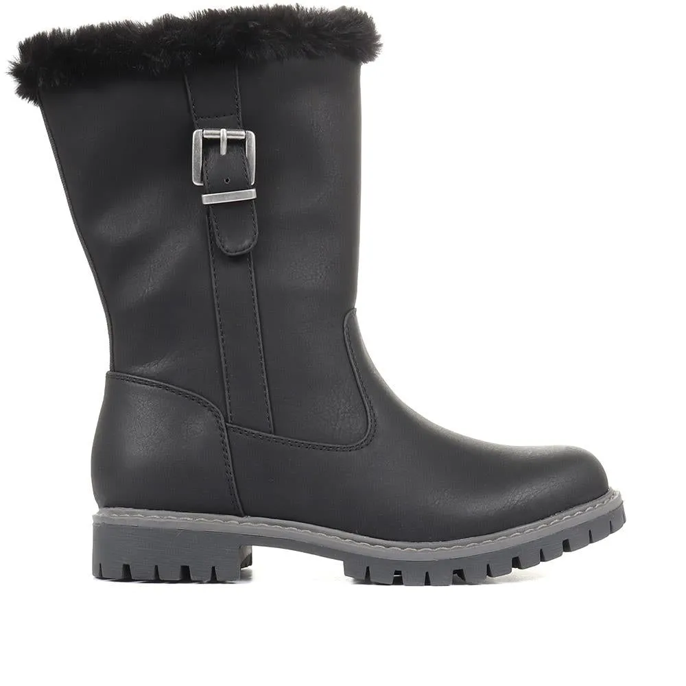 Faux Fur Topped Boots - WBINS34099 / 320 654 sold by Shoe-Shop product image thumbnail 4