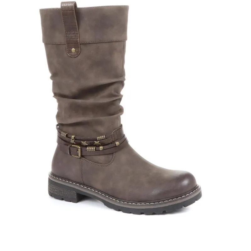 Slouch Calf Boots - WOIL34037 / 320 790 made by Shoe-Shop