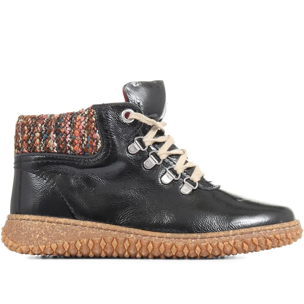Knitted Cuff Hiker Ankle Boot - HAK34026 / 321 192 sold by Shoe-Shop product image thumbnail 3