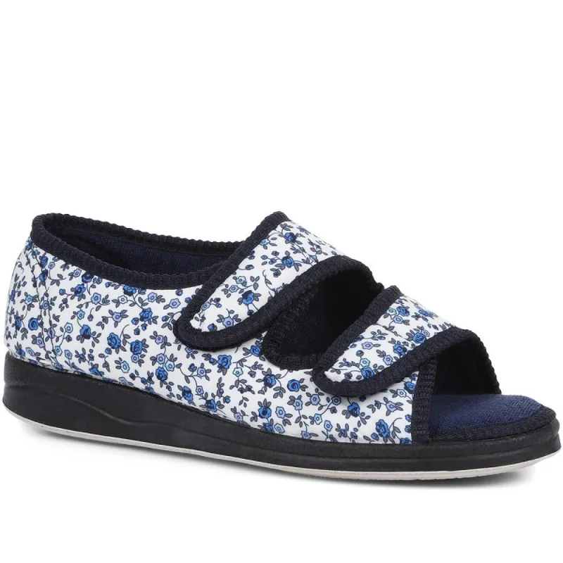 Extra Wide Fit Fully Adjustable Slippers - BETINA / 321 651 sold by Shoe-Shop