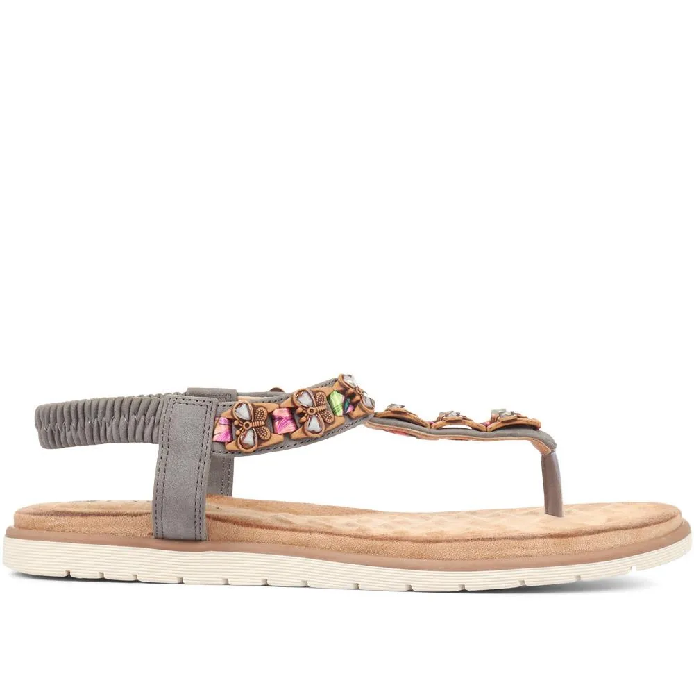 Embellished Toe-Post Sandals - BAIZH33051 / 320 049 sold by Shoe-Shop product image thumbnail 3