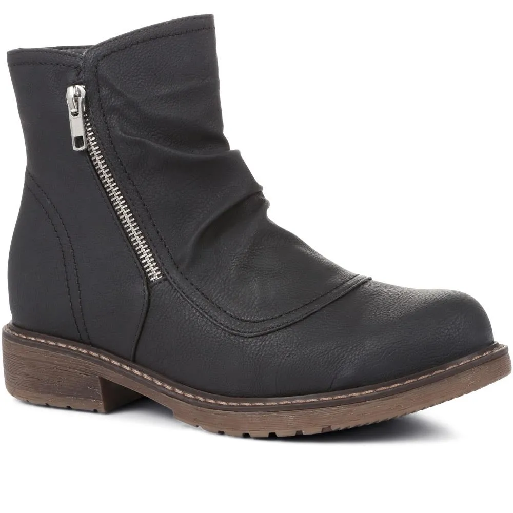 Ruched Ankle Boots - DEPAR36005 / 323 046 sold by Shoe-Shop