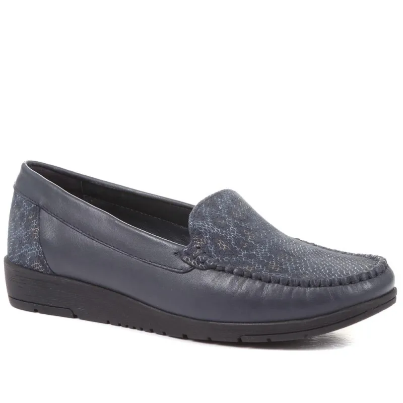 Wide Fit Leather Slip On Shoes - NAP36005 / 323 055 sold by Shoe-Shop