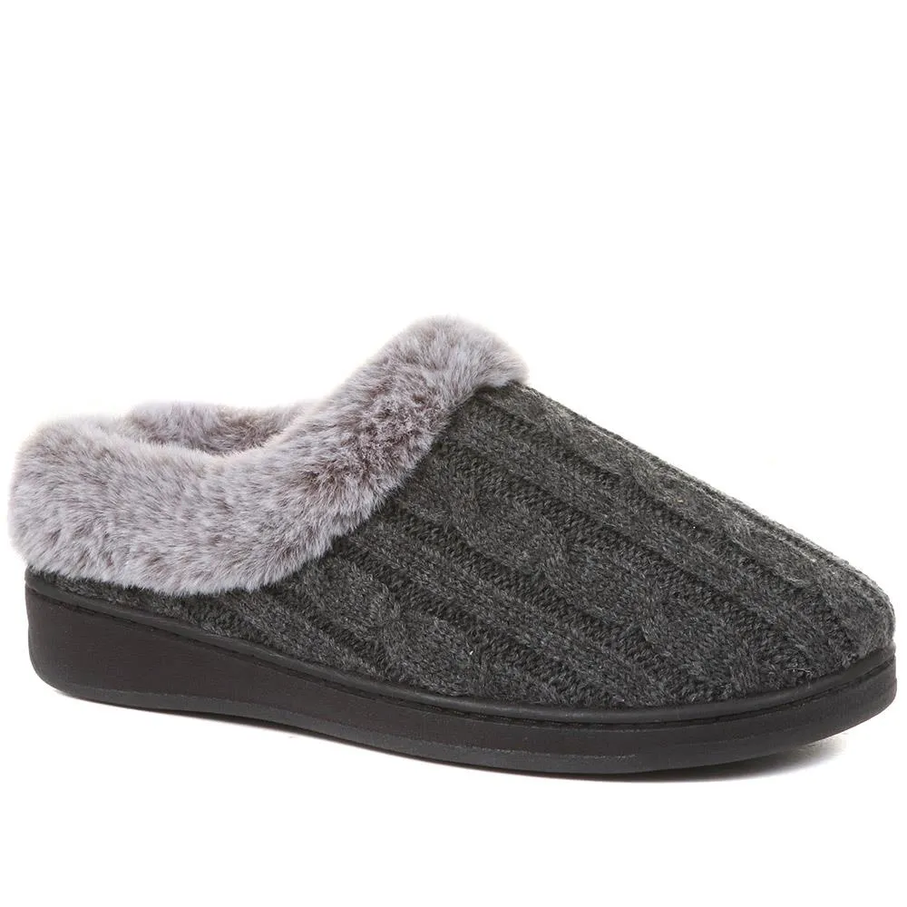 Faux-Fur Full Slippers - QING36019 / 322 513 sold by Shoe-Shop