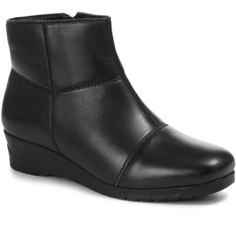 Leather Wedge Ankle Boots - KEM24004 / 308 375 sold by Shoe-Shop