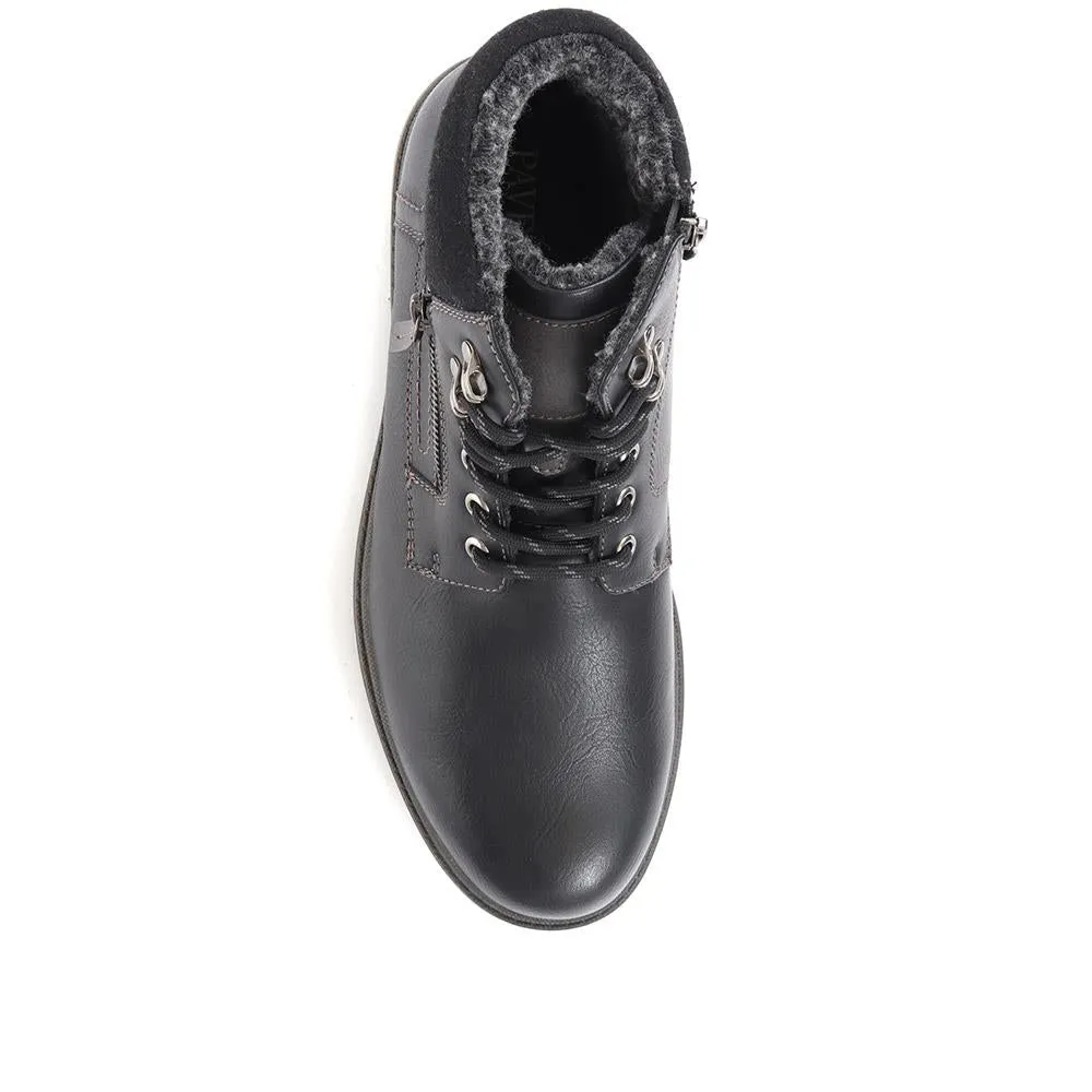 Wide Fit Lace-Up Ankle Boots - BORG36001 / 322 330 sold by Shoe-Shop product image thumbnail 5