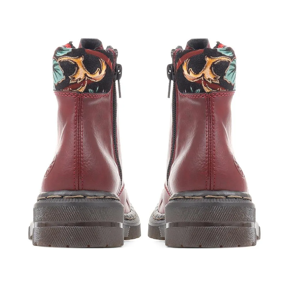 Floral Cuff Hiker Boots - RKR36544 / 323 005 sold by Shoe-Shop product image thumbnail 4