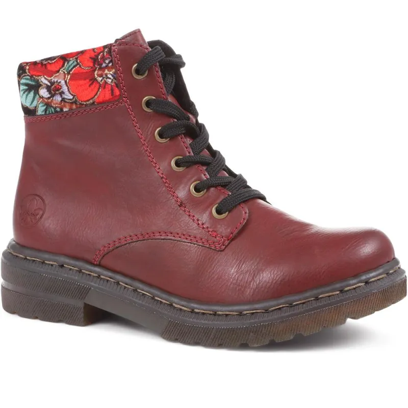 Floral Cuff Hiker Boots - RKR36544 / 323 005 sold by Shoe-Shop