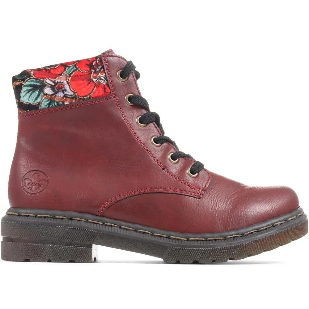 Floral Cuff Hiker Boots - RKR36544 / 323 005 sold by Shoe-Shop product image thumbnail 3