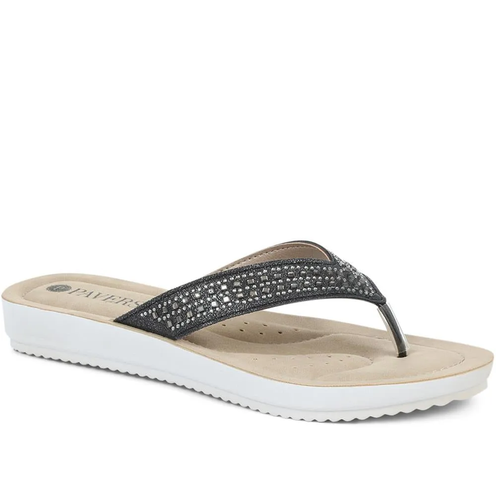 Embellished Toe Post Sandal - INB31005 / 317 919 sold by Shoe-Shop