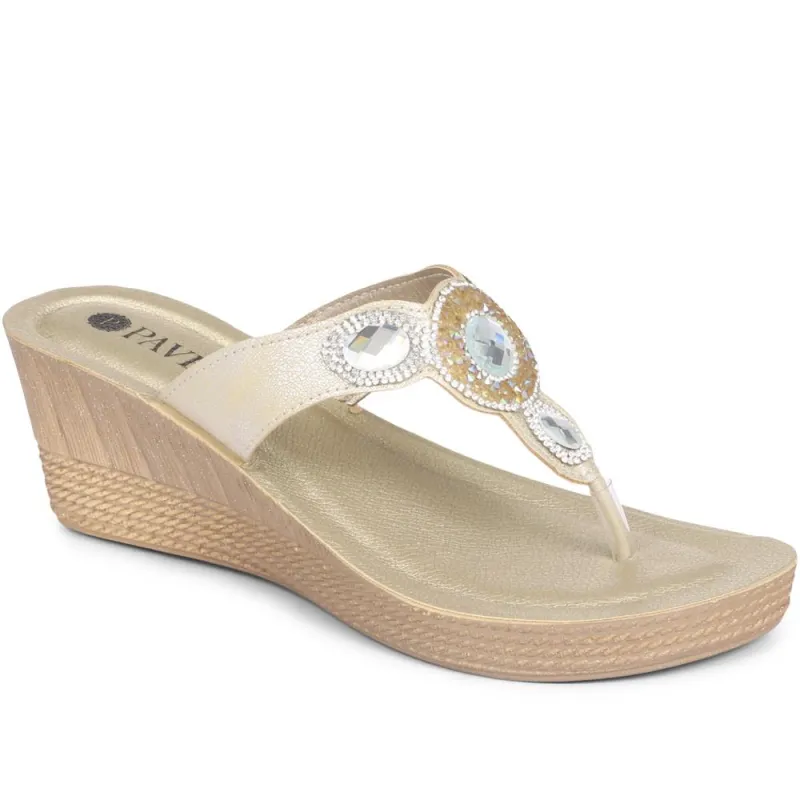 Sparkle Wedge Toe Post - INB29024 / 314 750 sold by Shoe-Shop