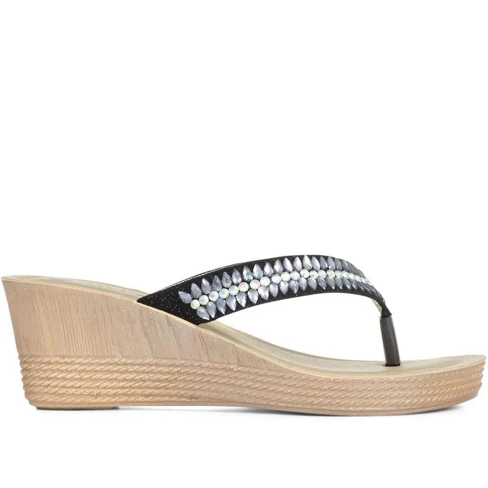 Diamante Wedge Toe Post - INB29029 / 314 827 sold by Shoe-Shop product image thumbnail 2