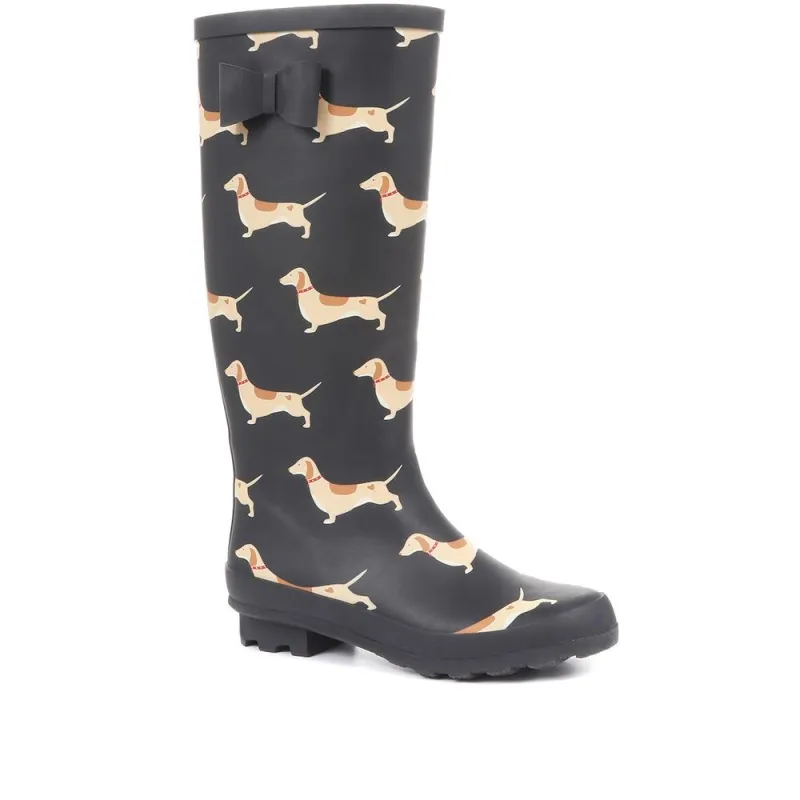 Dog Print Wellington Boots - JDE34005 / 321 040 sold by Shoe-Shop