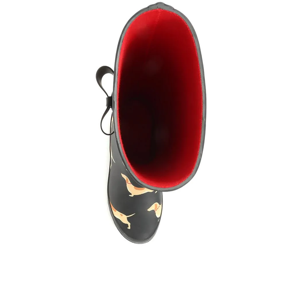 Dog Print Wellington Boots - JDE34005 / 321 040 sold by Shoe-Shop product image thumbnail 4