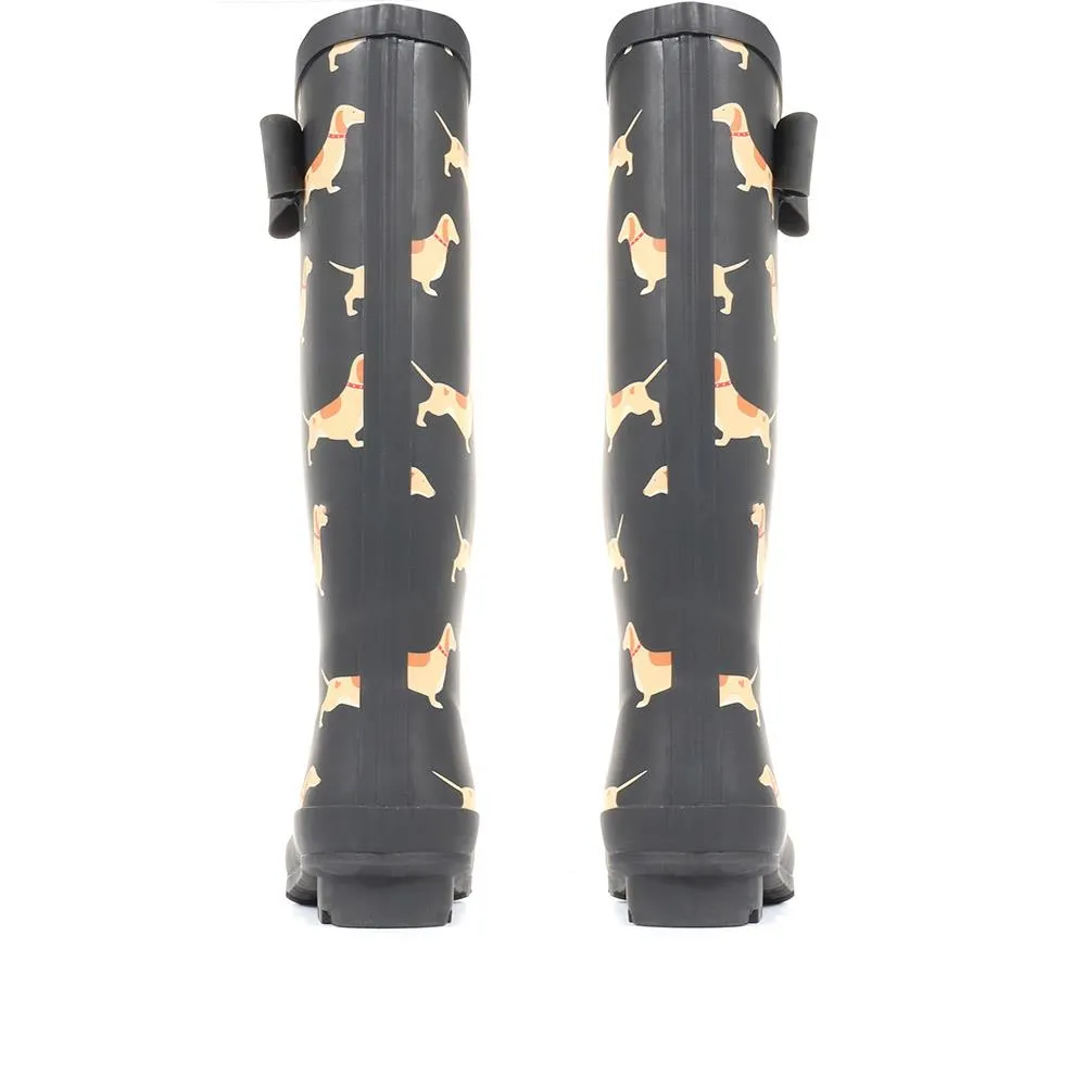 Dog Print Wellington Boots - JDE34005 / 321 040 sold by Shoe-Shop product image thumbnail 3
