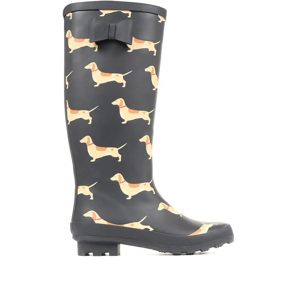 Dog Print Wellington Boots - JDE34005 / 321 040 sold by Shoe-Shop product image thumbnail 2