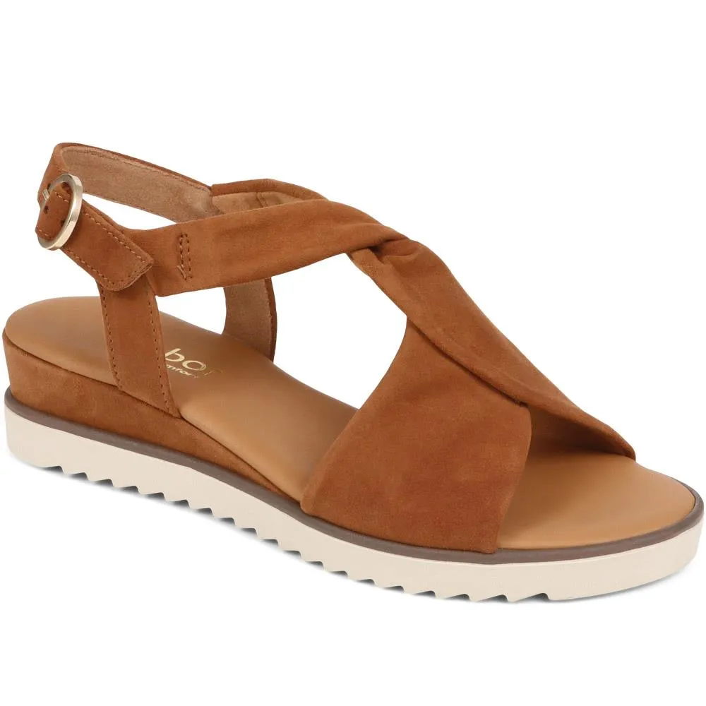 Rich Leather Twist-Front Sandals - GAB31514 / 317 898 sold by Shoe-Shop