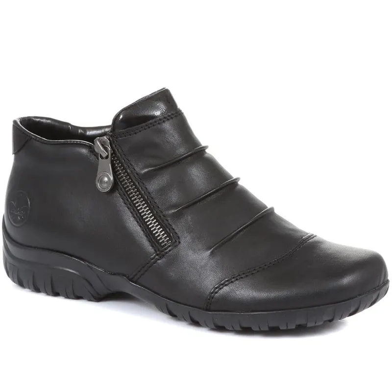 Wide Fit Leather Shoe Boots - RKR34514 / 320 677 made by Rieker