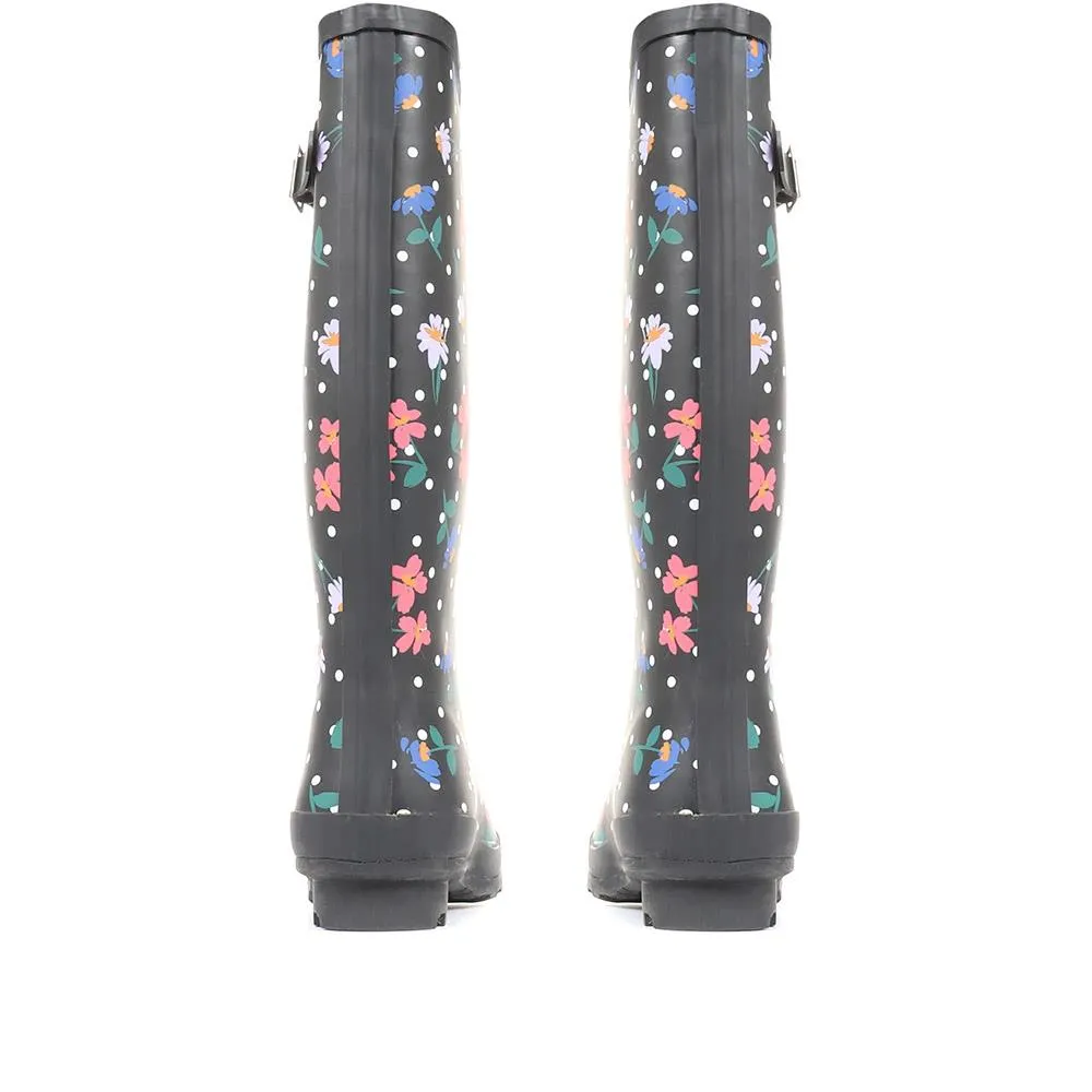 Floral Print Wellington Boots - JDE34001 / 320 920 sold by Shoe-Shop product image thumbnail 3