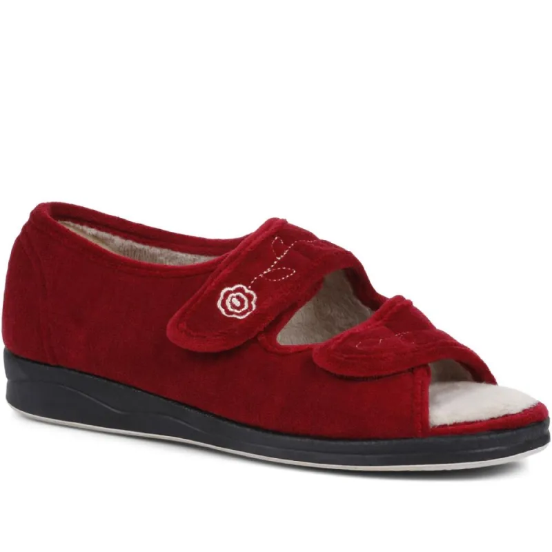 Adjustable Touch-Fasten Slippers - QING35001 / 321 644 sold by Shoe-Shop
