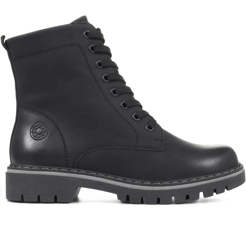 Wide Fit Lace-Up Ankle Boots - CENTR34019 / 320 386 sold by Shoe-Shop product image thumbnail 3