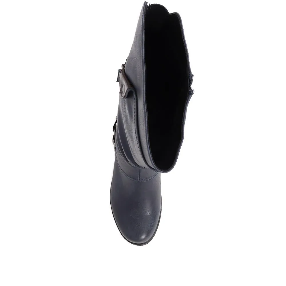 Block-Heeled Long Boots - WOIL38051 / 324 748 sold by Shoe-Shop product image thumbnail 5